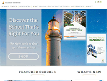 Tablet Screenshot of collegesofdistinction.com